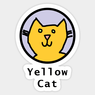 The Yellow Cat Portrait Sticker